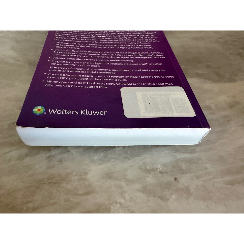 Wolters Kluwer Surgical Recall 8th Edition Lorne Blackbourne Paper Back - Picture 3 of 12